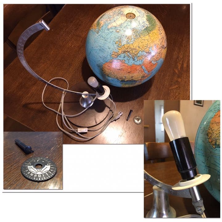 レア】デンマーク製 ライト式地球儀 スキャングローブ 日本版