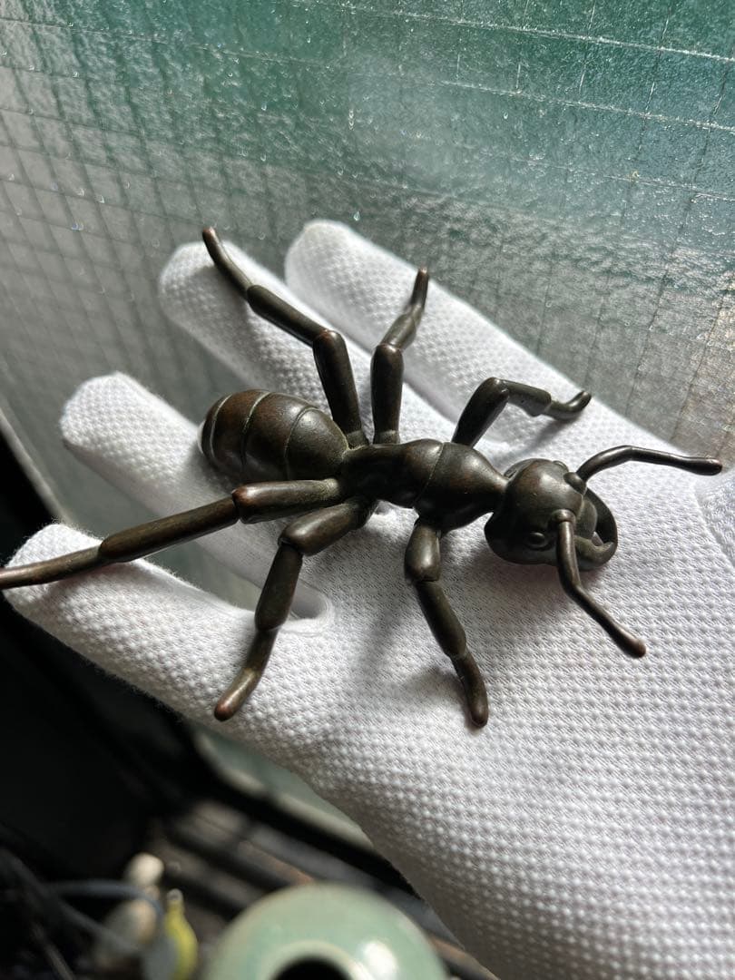 古銅自在蟻アリ置物