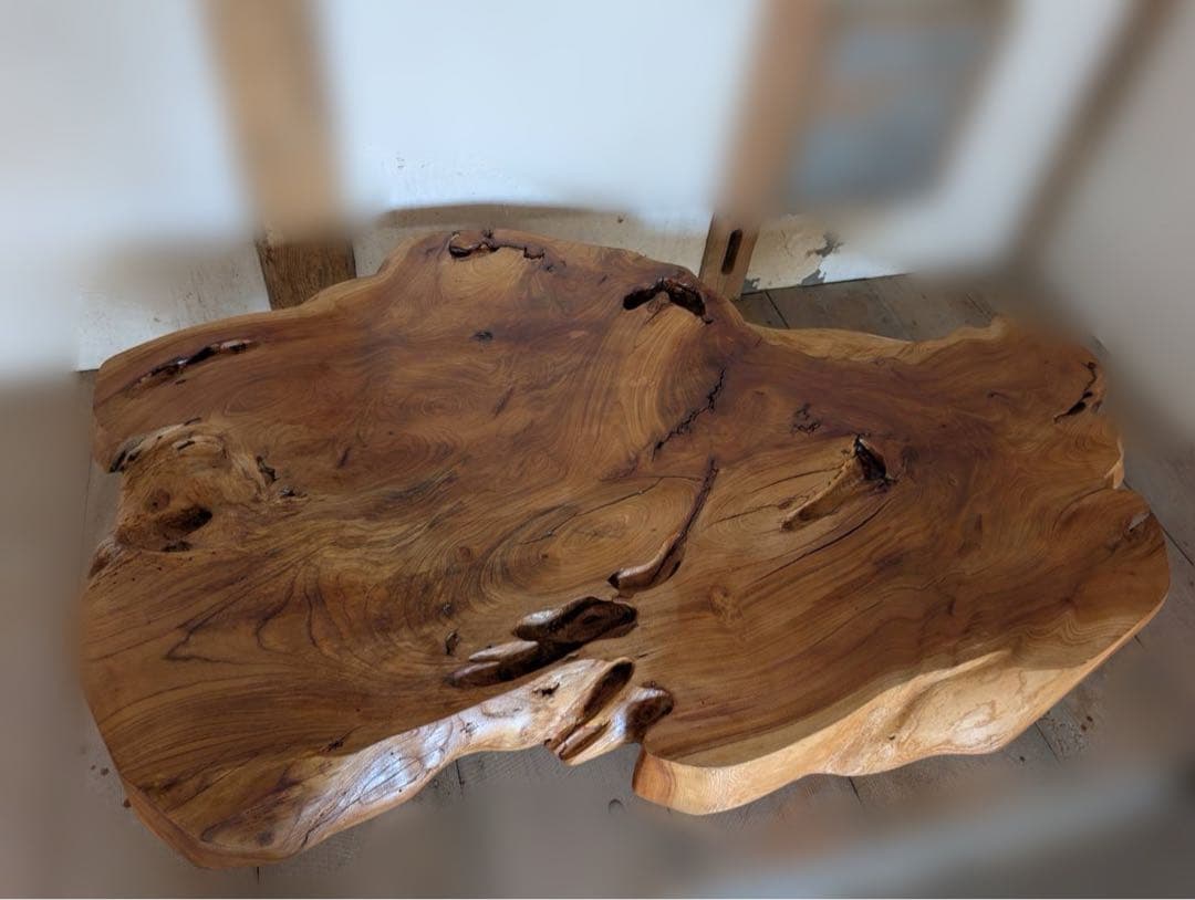 引き取り限定　高級　１枚板　ローテーブル　天然木　テーブル