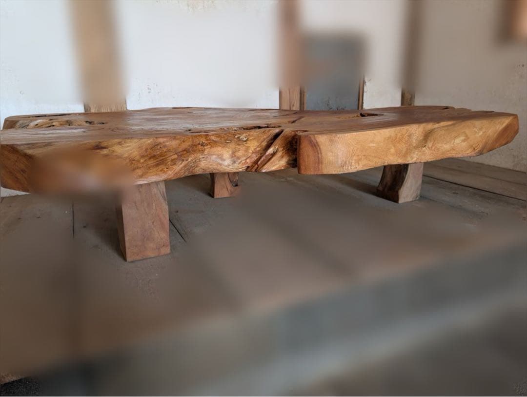 引き取り限定　高級　１枚板　ローテーブル　天然木　テーブル