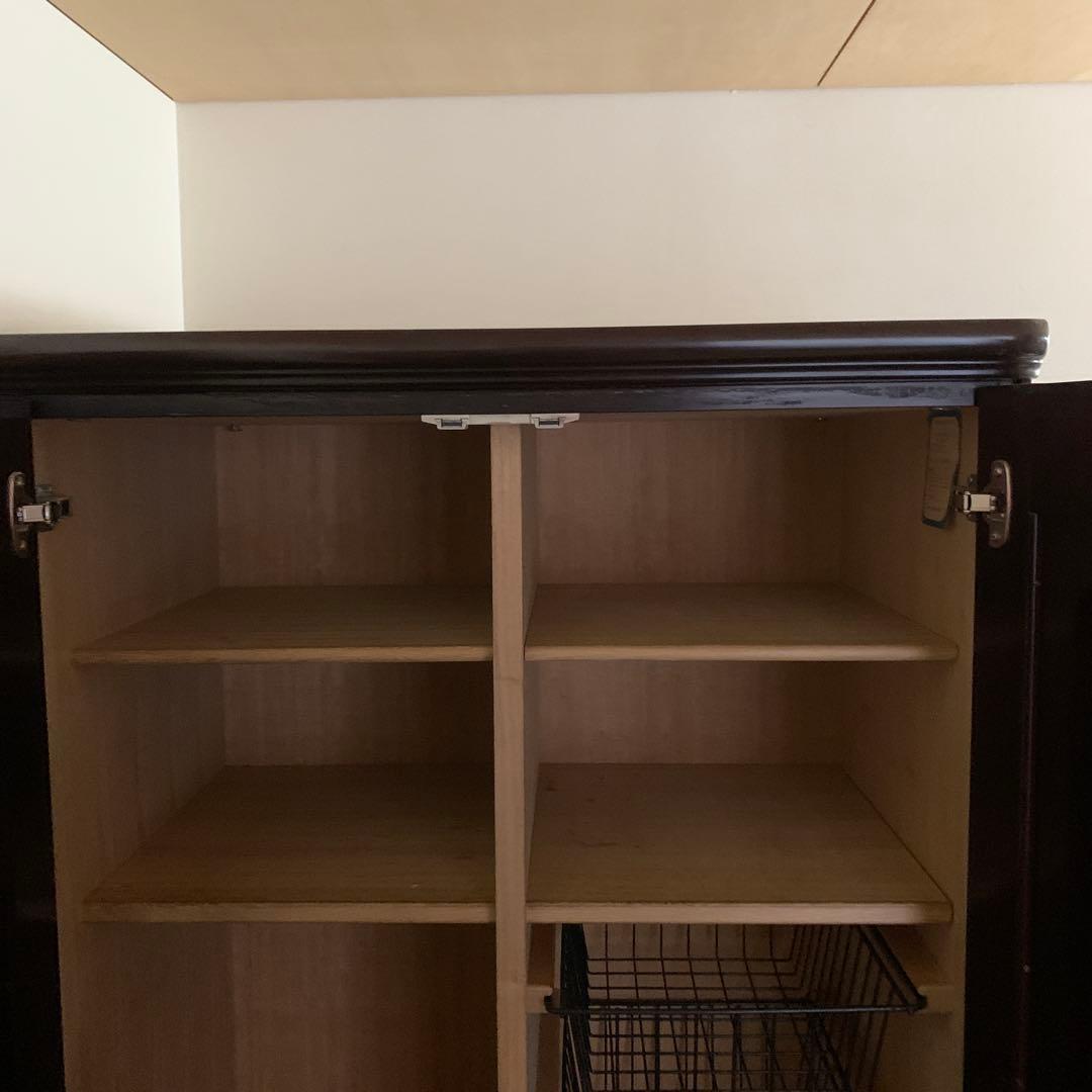 送料込！⭐︎内部桐のクローゼット 高級府中家具 紫檀 無垢の木材 収納付き