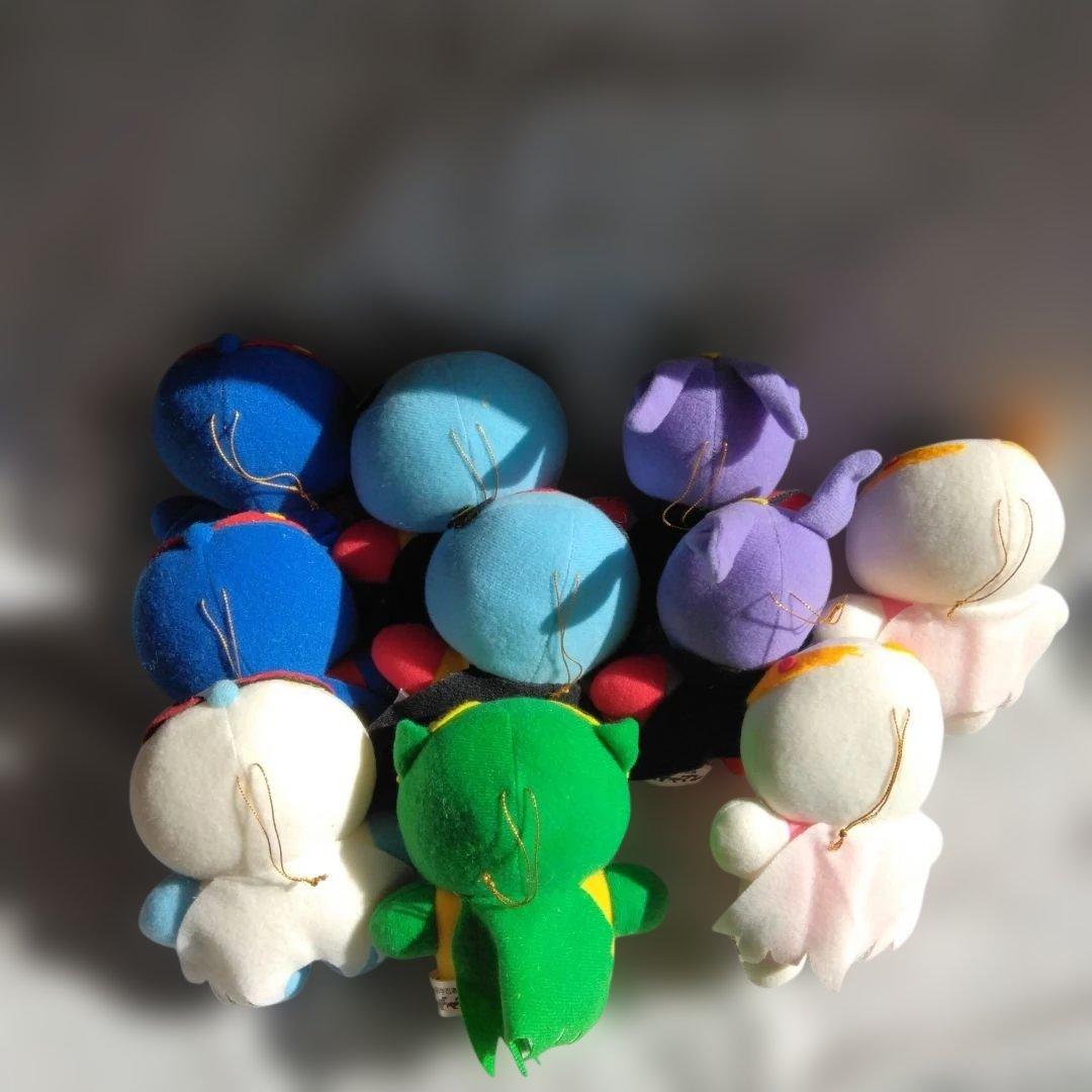 昭和レトロ非売品新品未使用未開封ガッチャマンヒーローぬいぐるみ同種含10体セット