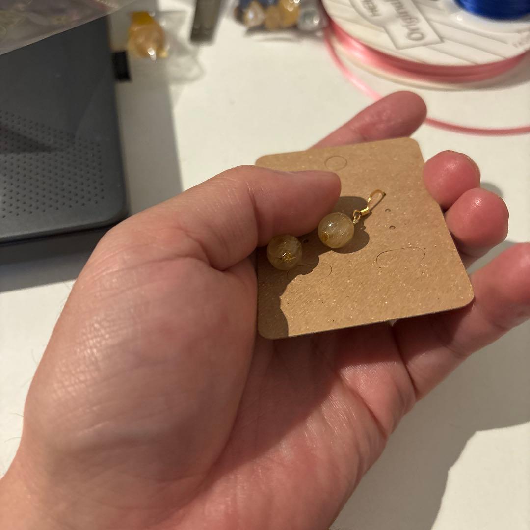 えにさん専用　ルチルのピアスたん！かわいい！