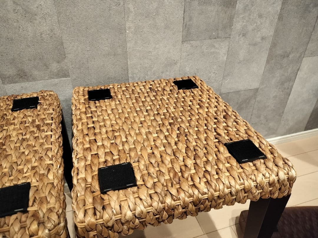 ウォーターヒヤシンス　2脚セット　スツール チェア レトロ/アジアンテイスト