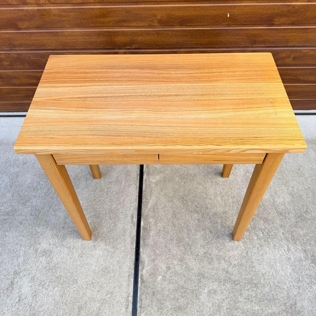 廃盤 美品 無印良品 デスク 学習机 タモ 引き出し付き
