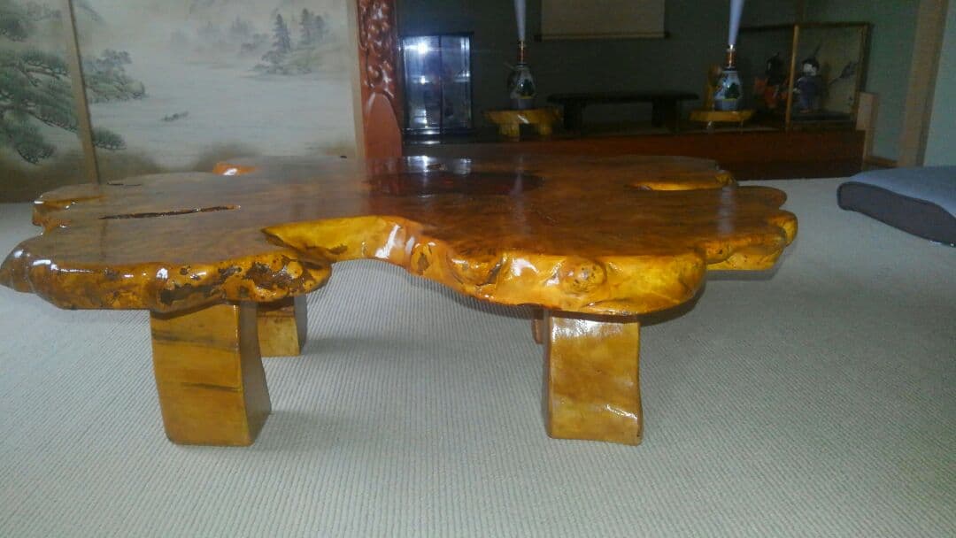 座卓　一枚板　テーブル　天然木