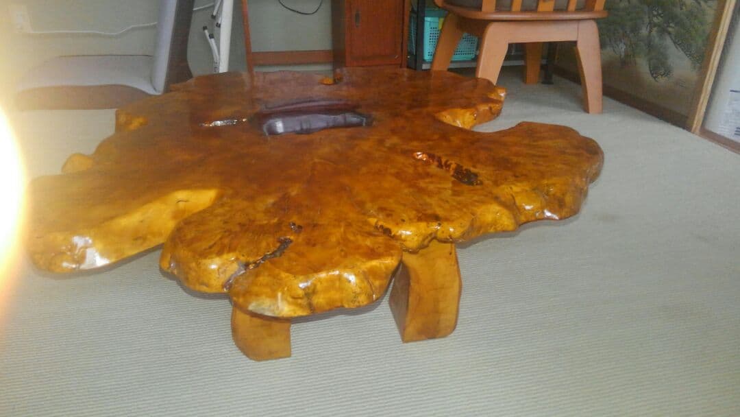 座卓　一枚板　テーブル　天然木