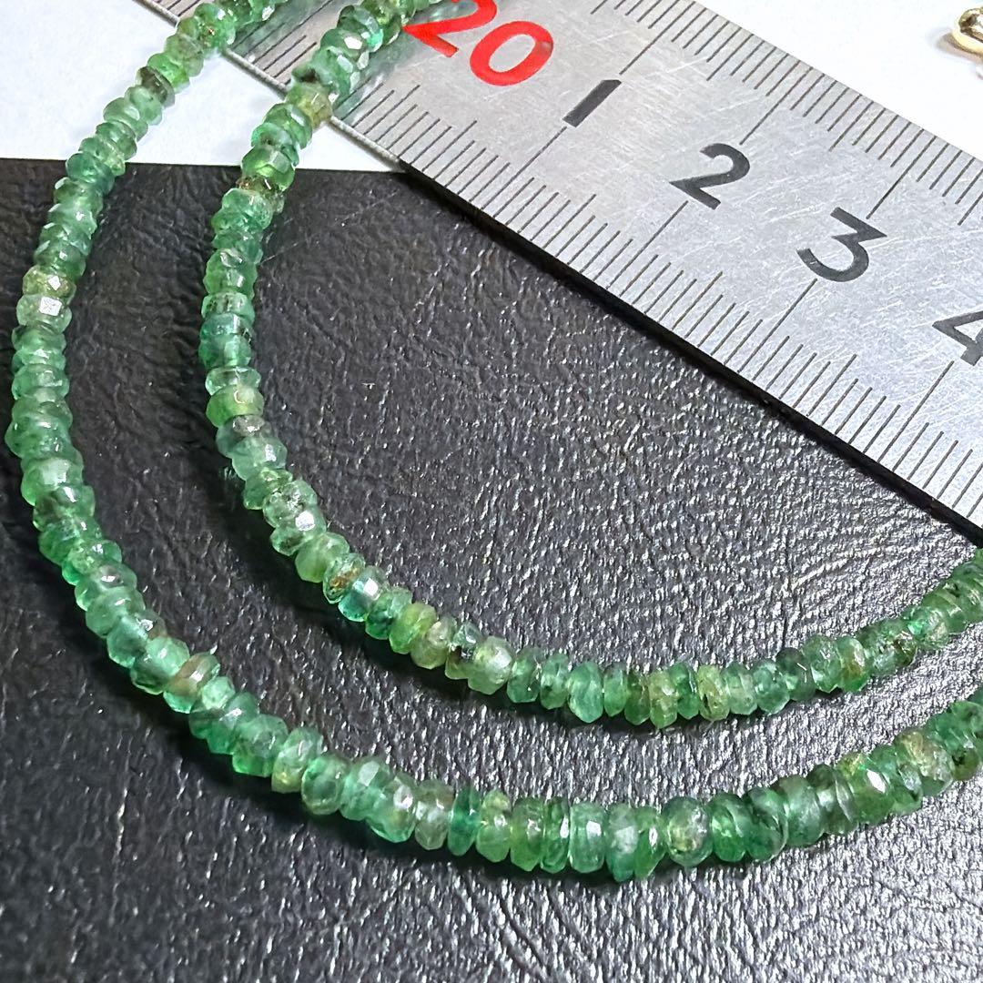サービス品＊ザンビア産エメラルドのネックレスa37
