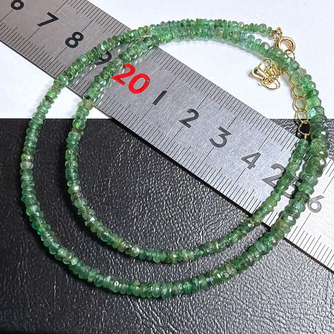 サービス品＊ザンビア産エメラルドのネックレスa37