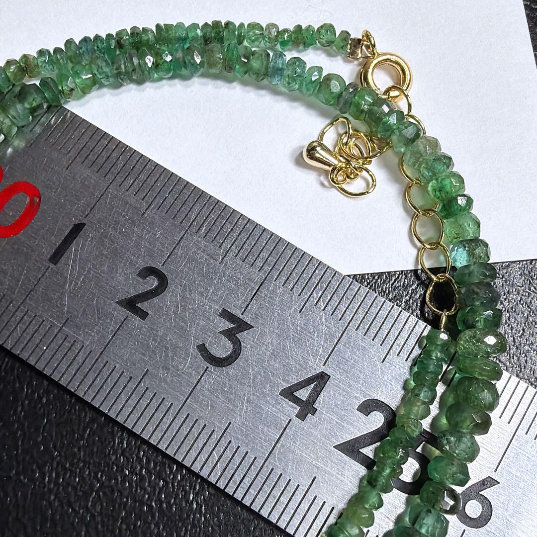 サービス品＊ザンビア産エメラルドのネックレスa37