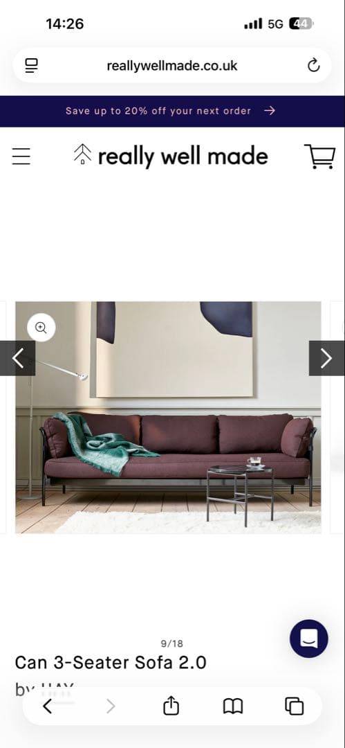 週末値下げ　HAY Can 3-Seater Sofa ヘイ