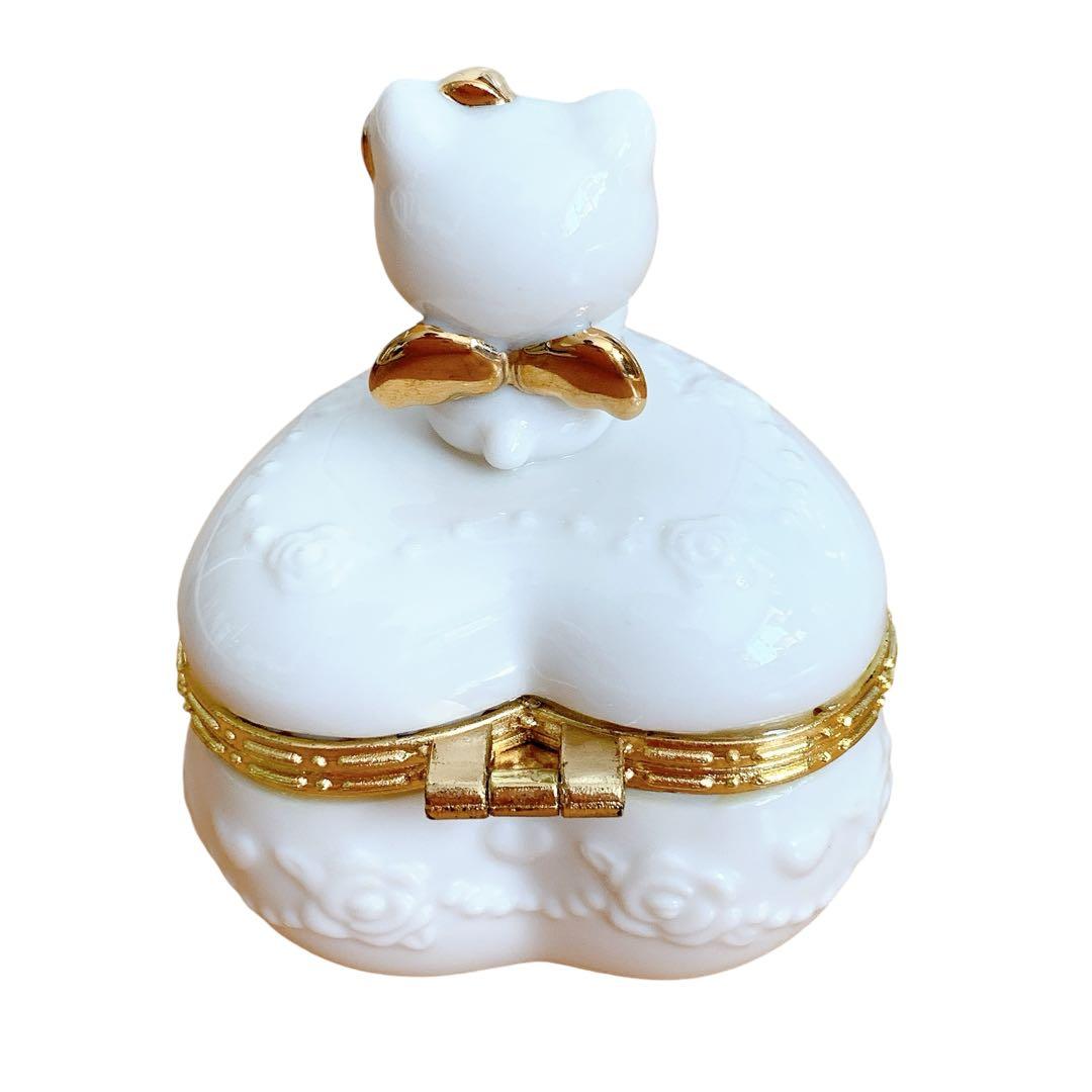 ⭐️レア⭐️ キティとミミィ エンジェル 陶器のアクセサリーケース