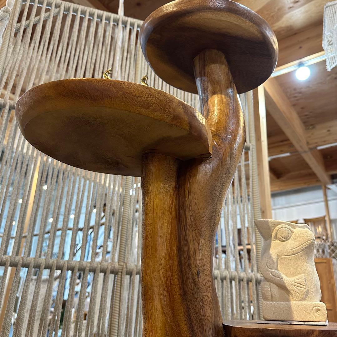 【訳あり】バリ島モンキーポッド無垢材飾り棚h140cm通常99,000円がなんと