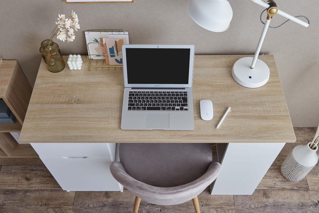 《新品・送料無料》【幅120cm】Ella 収納付きデスク