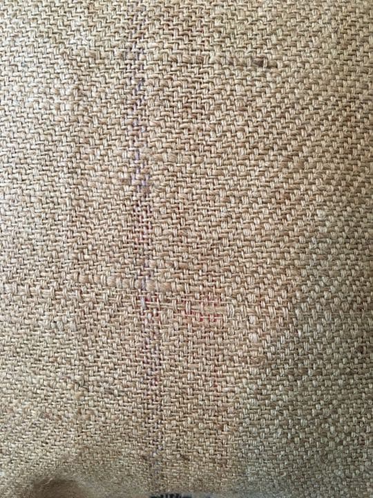 ビンテージラグ　トルコラグ　麻袋　オールドヘンプ　くすみライン　大きめ