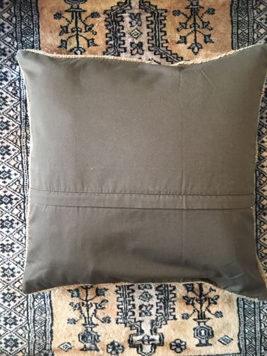 ビンテージラグ　トルコラグ　麻袋　オールドヘンプ　くすみライン　大きめ