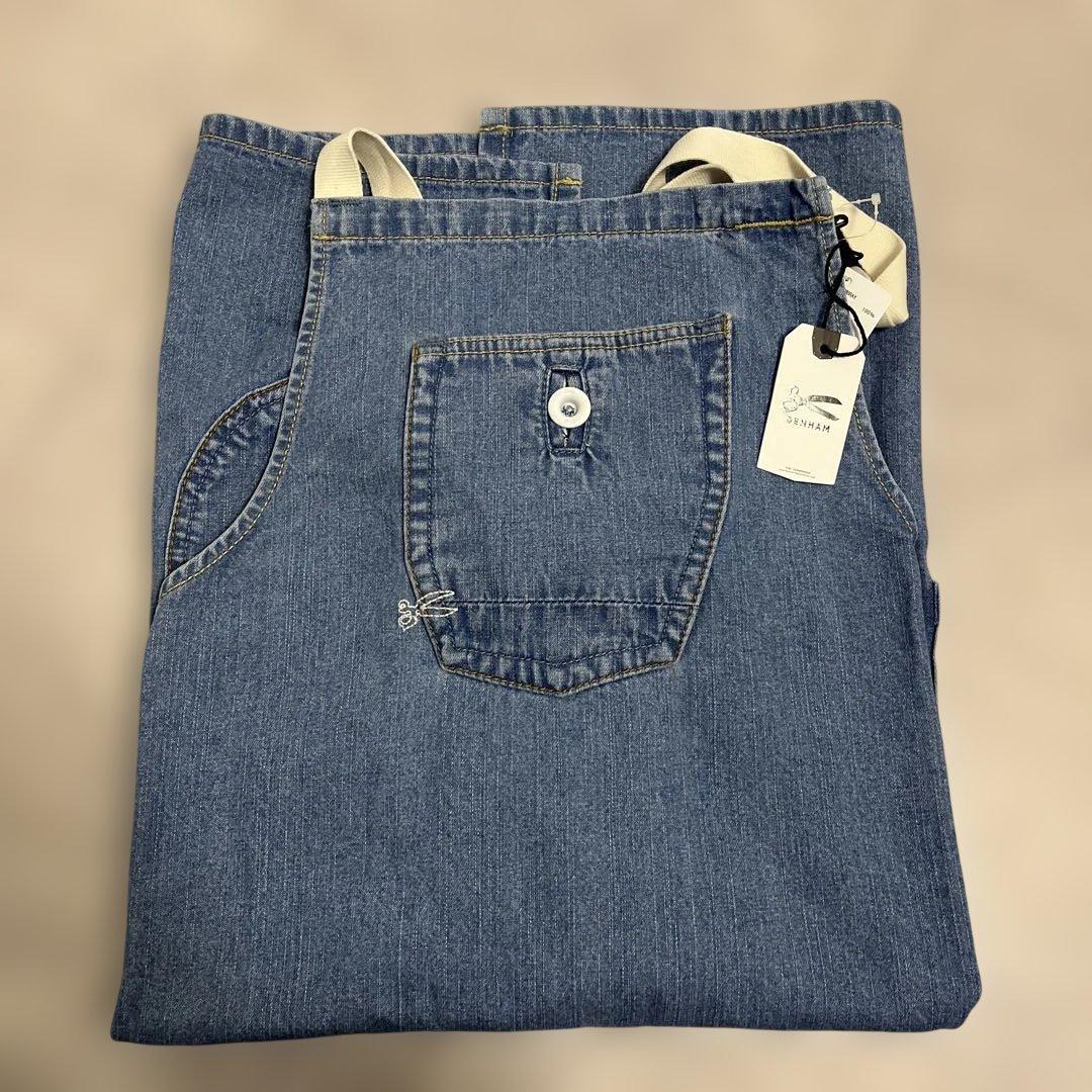 DENHAM デニムエプロン ポケット付き