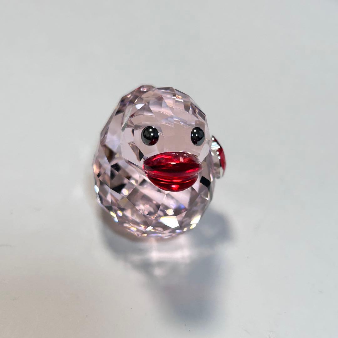 スワロフスキー SWAROVSKI ハッピーダック I LOVE YOU ピンク