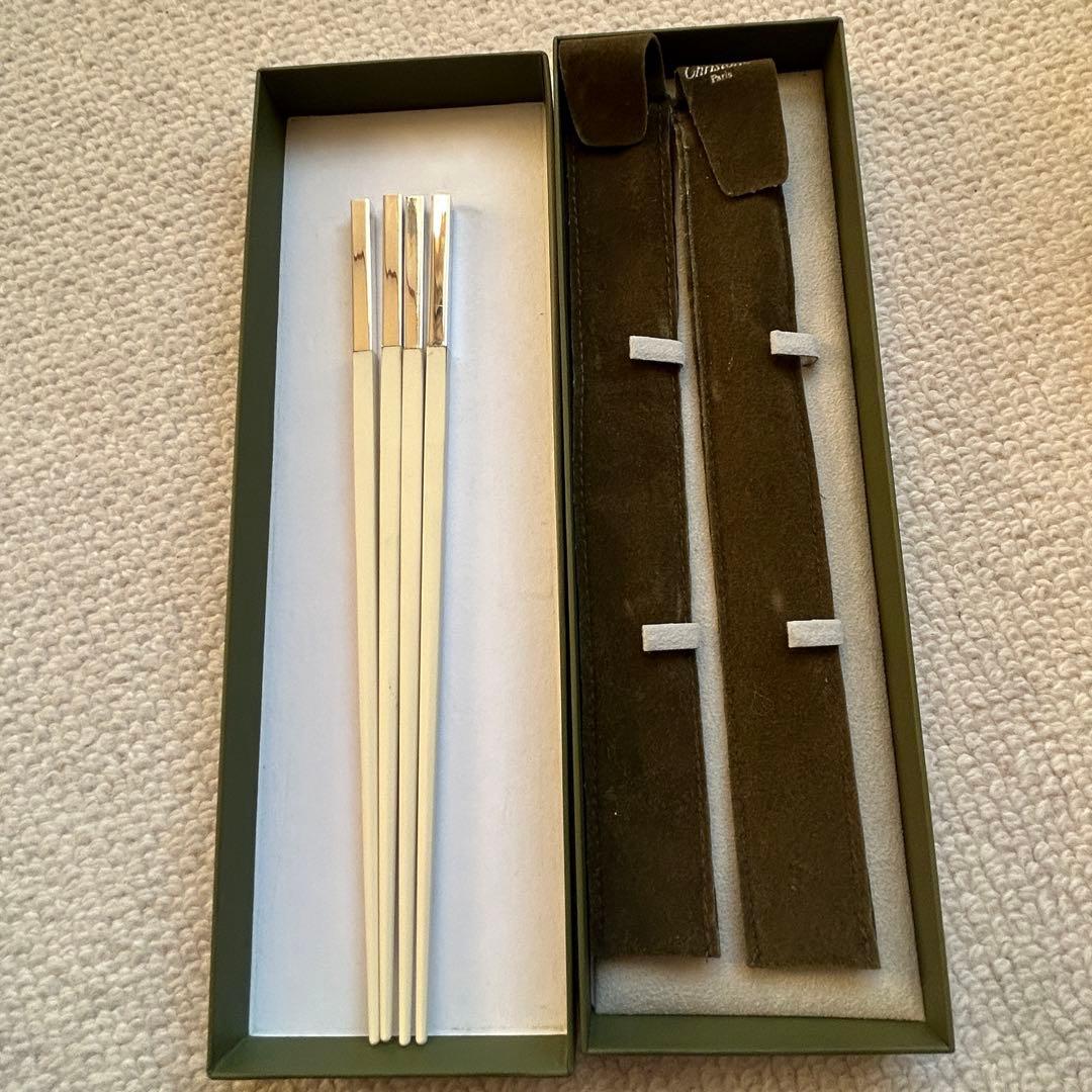 M@¥u様 クリストフル　Christofle　お箸　ホワイト　2膳　2セット