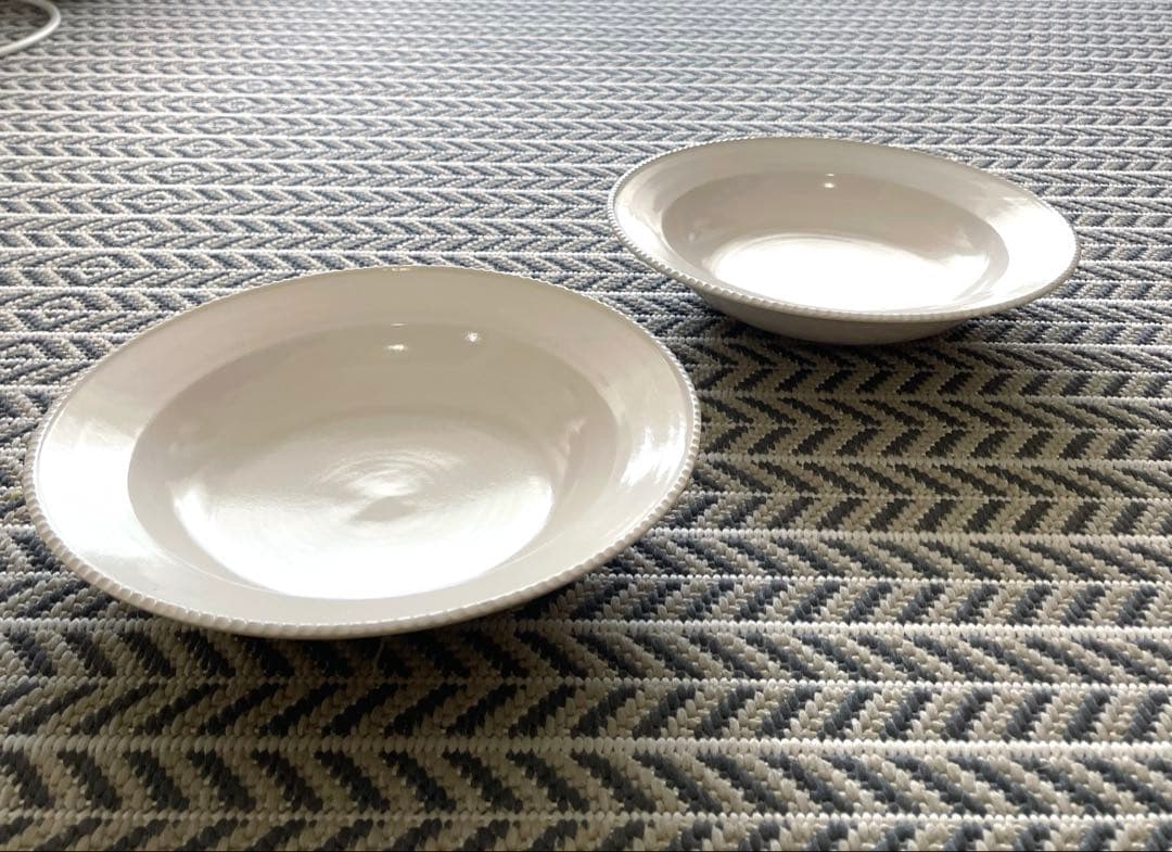 岡田直人　縁しのぎリム深皿2枚セット