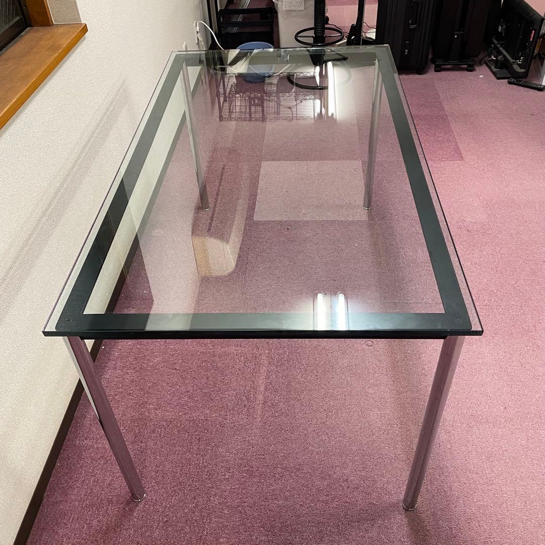 LC10 ダイニングテーブル 天板厚10mm ガラス天板 名作テーブルM