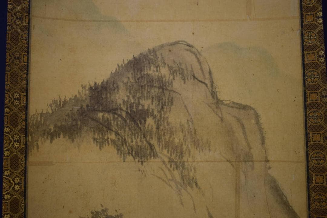 真作/森寛斎/水墨山水図/桐題箱付/布袋屋掛軸HI-672 - メルカリ