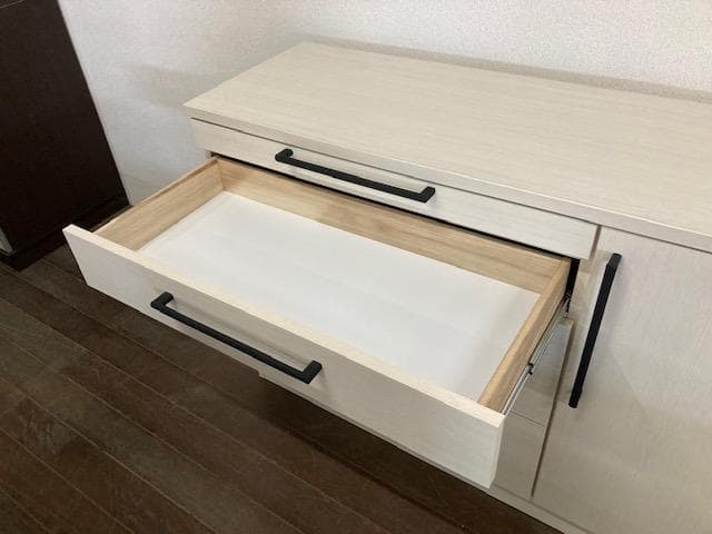 カウンター　キッチン　国産　レンジ台　収納　ホワイト　120　新品