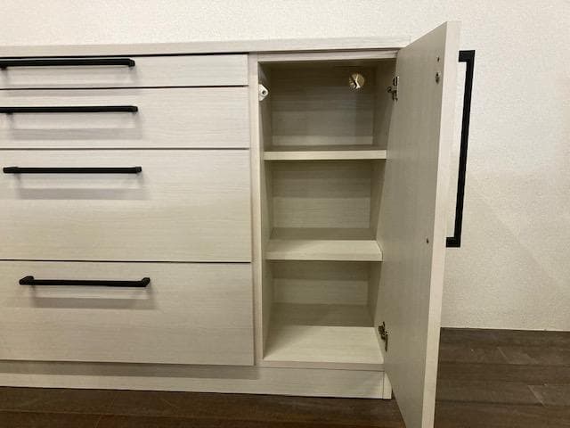 カウンター　キッチン　国産　レンジ台　収納　ホワイト　120　新品