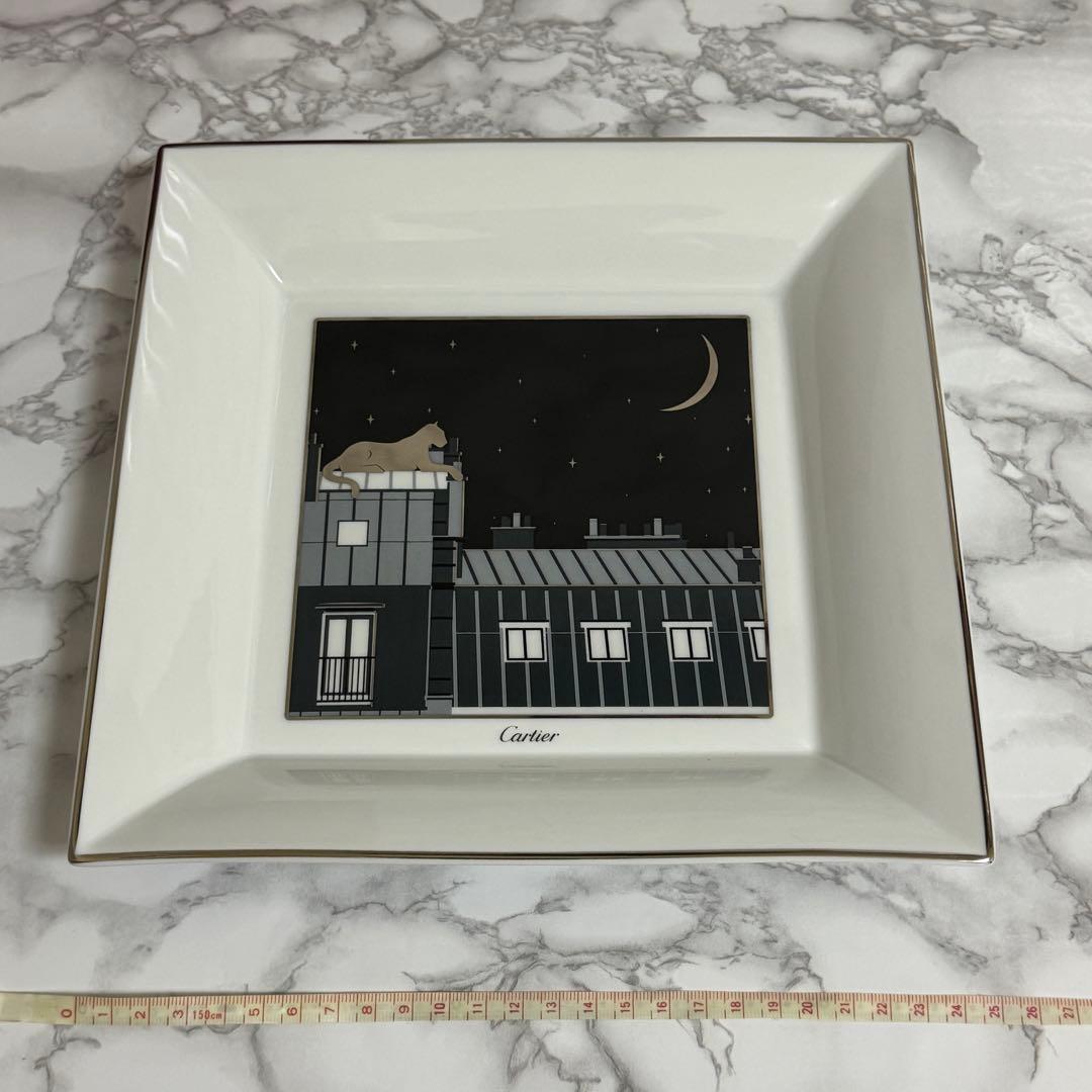 【新品】Cartier カルティエ スクエアプレート パンサー 皿 箱付
