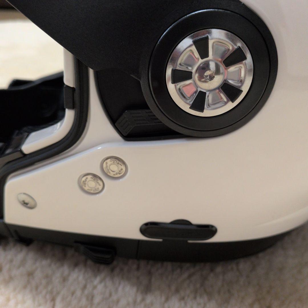 鑑賞用【美品】NOLAN NXX フルフェイスヘルメット ホワイト/ブラック