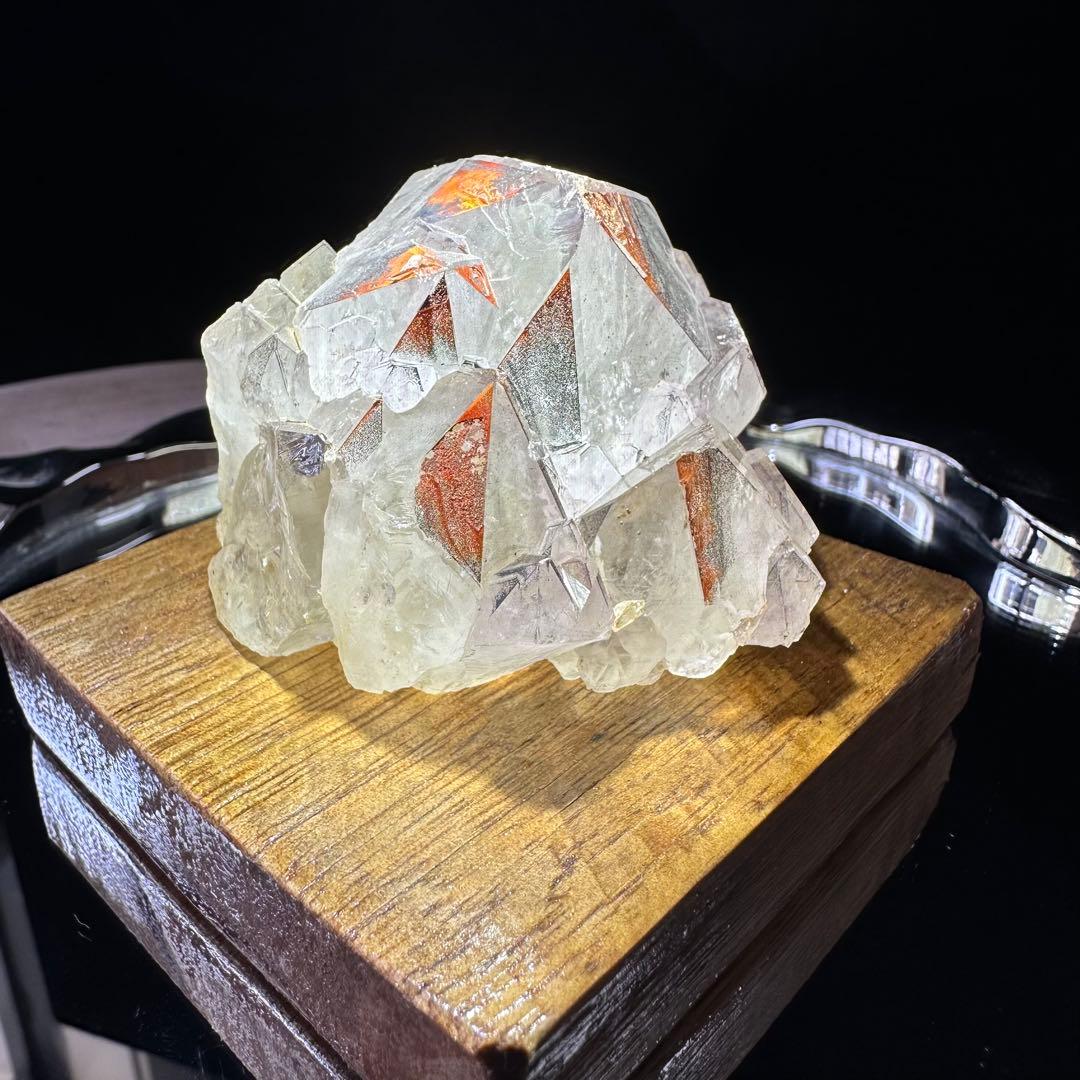 天然石 オーラライト共生水晶の原石　置物　鉱物F.05