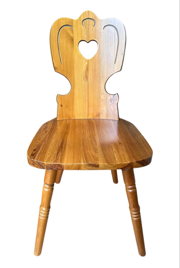 【antique】木製カントリーチェア 北欧風カフェチェア　2脚セット