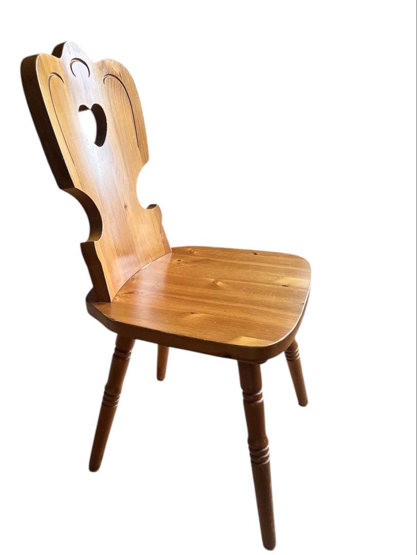 【antique】木製カントリーチェア 北欧風カフェチェア　2脚セット