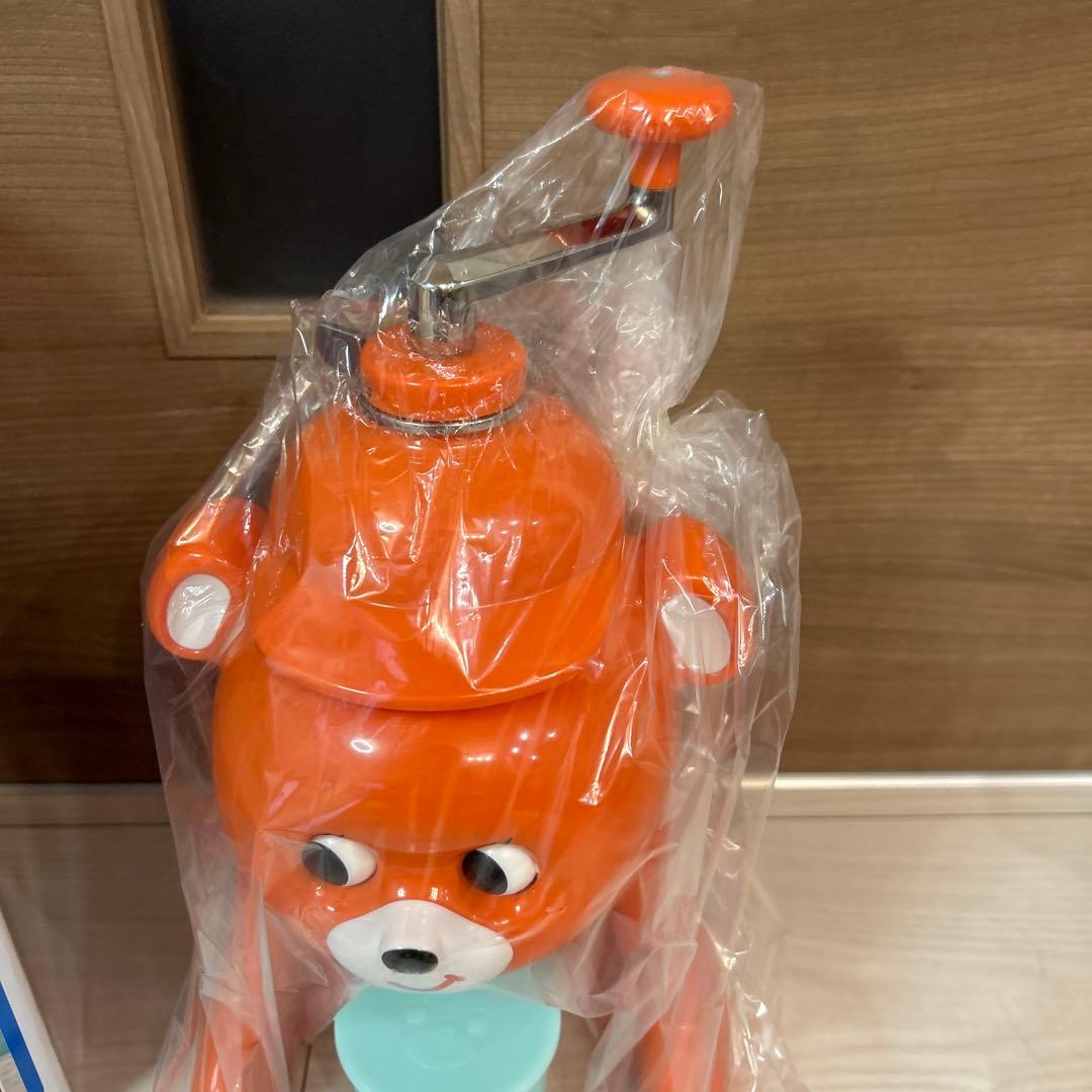 新品未使用】タイガー 氷削り器 きょろちゃん オレンジ 復刻版 かき氷