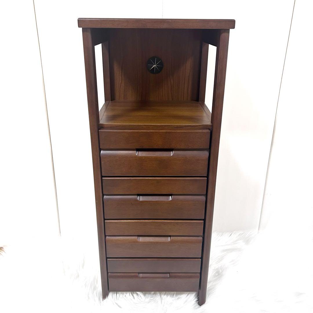 スリム収納　天然木　ELSA エルサ　幅34 電話台　FAX台 プリンター台