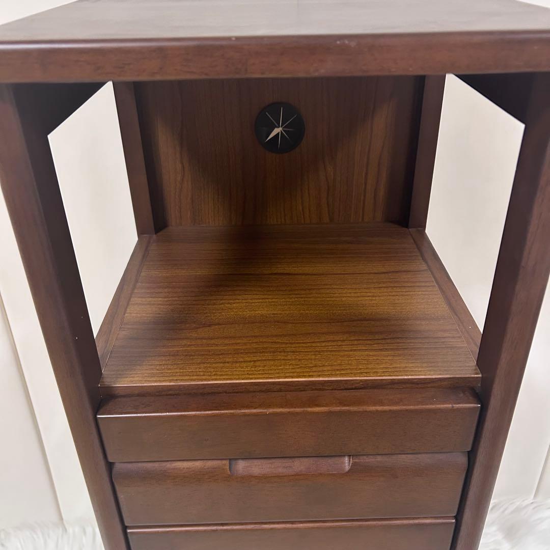 スリム収納　天然木　ELSA エルサ　幅34 電話台　FAX台 プリンター台