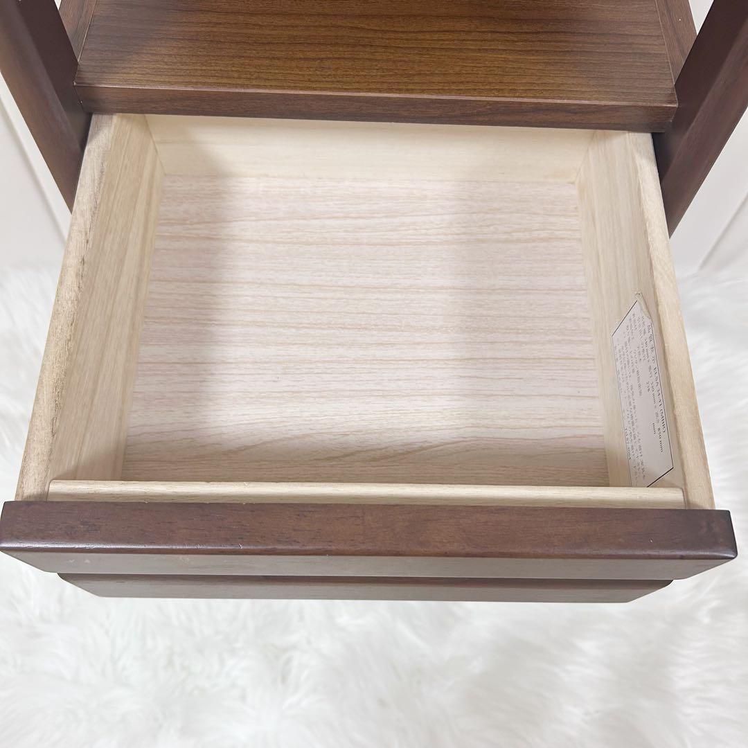 スリム収納　天然木　ELSA エルサ　幅34 電話台　FAX台 プリンター台