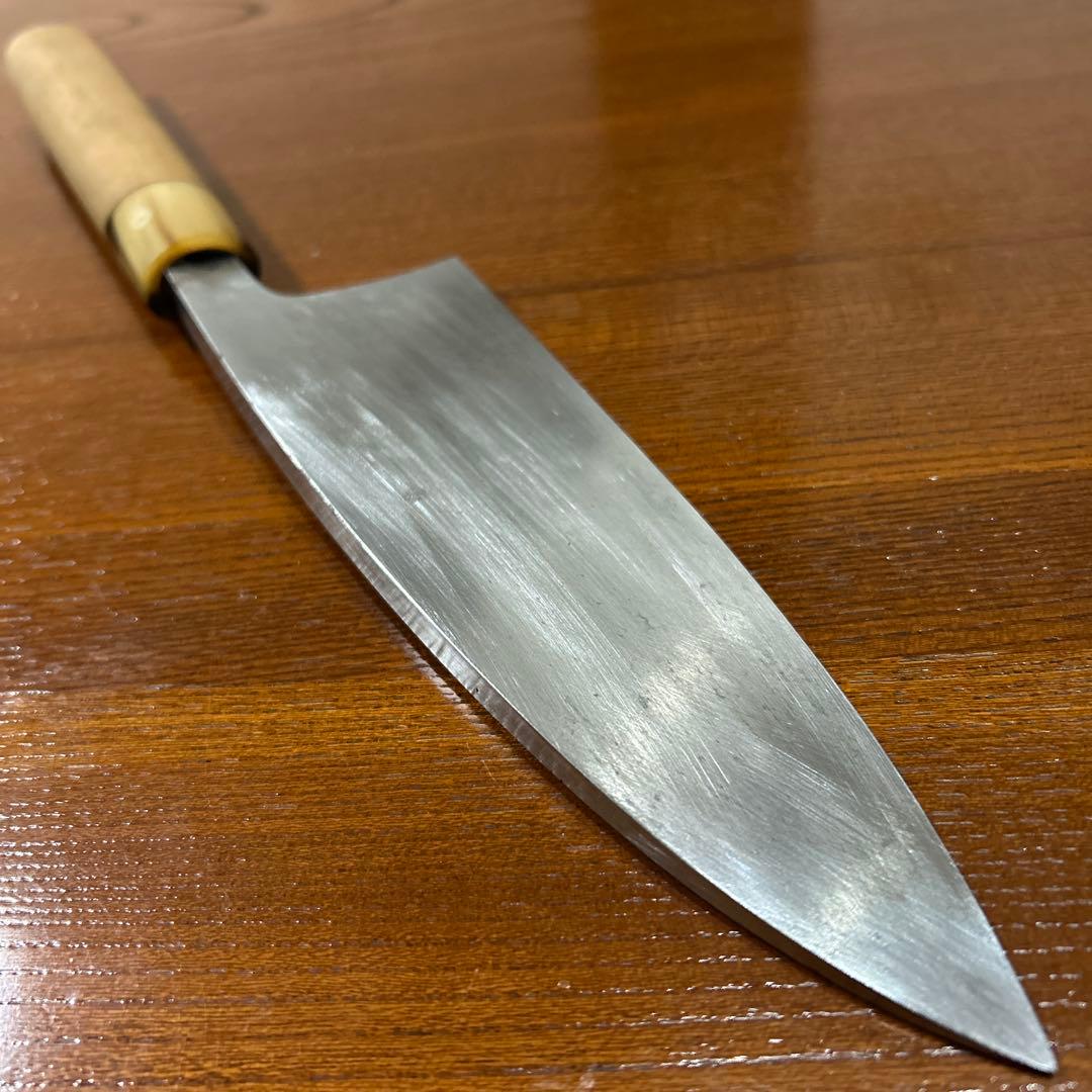 出刃包丁 直吉作 全長33,5cm刃18cm ★送料無料 ★水牛柄付