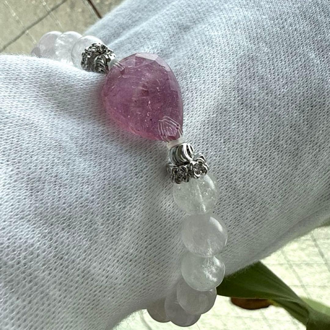 宝石質❢ピンクトルマリンとクンツァイトのブレス❥