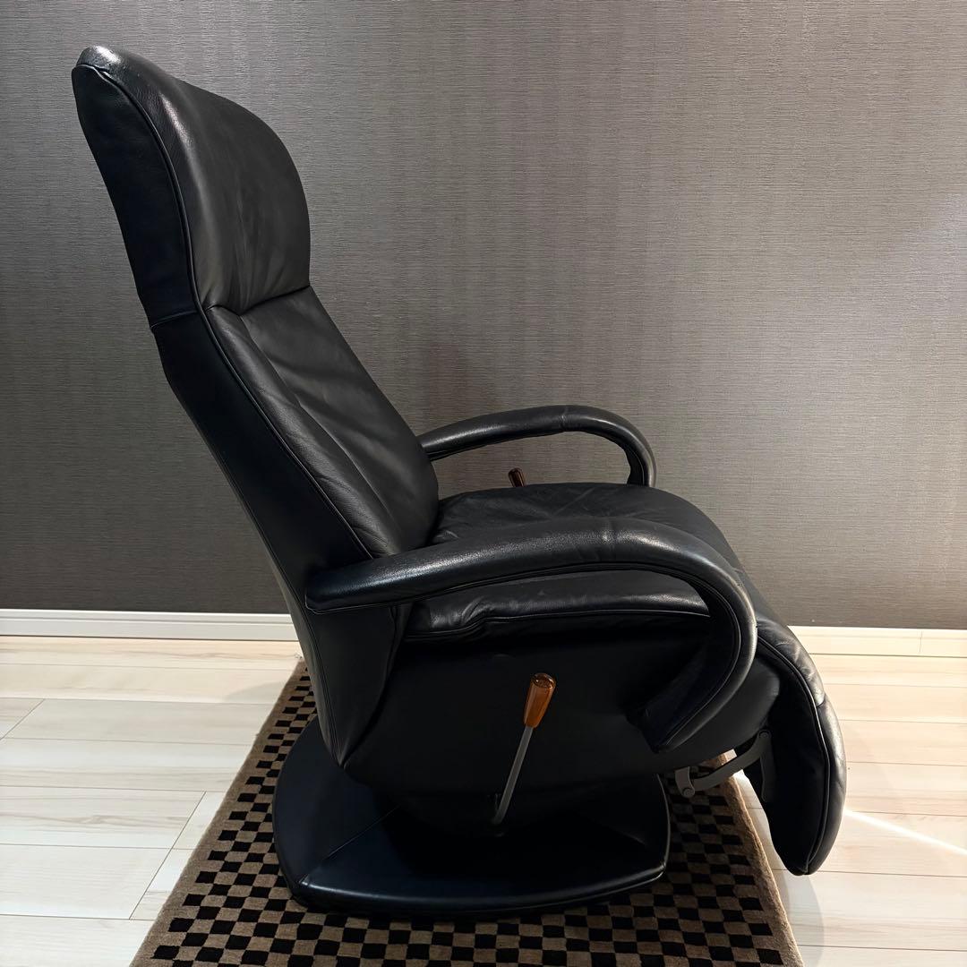 【美品】カリモク ドマーニ エクセルライフ リクライニングチェア 本革 ブラック