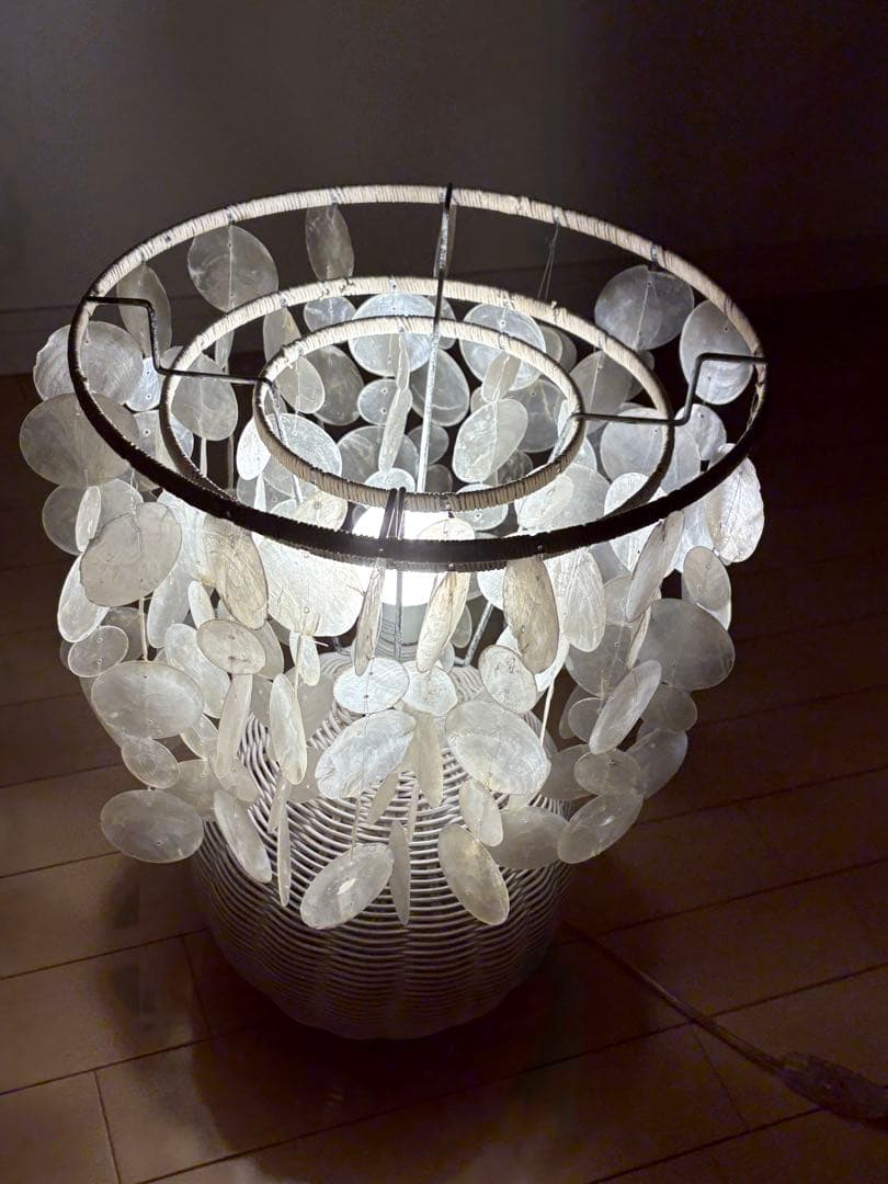 【最終値下げ】シェルランプ　間接照明 貝殻 ランプ