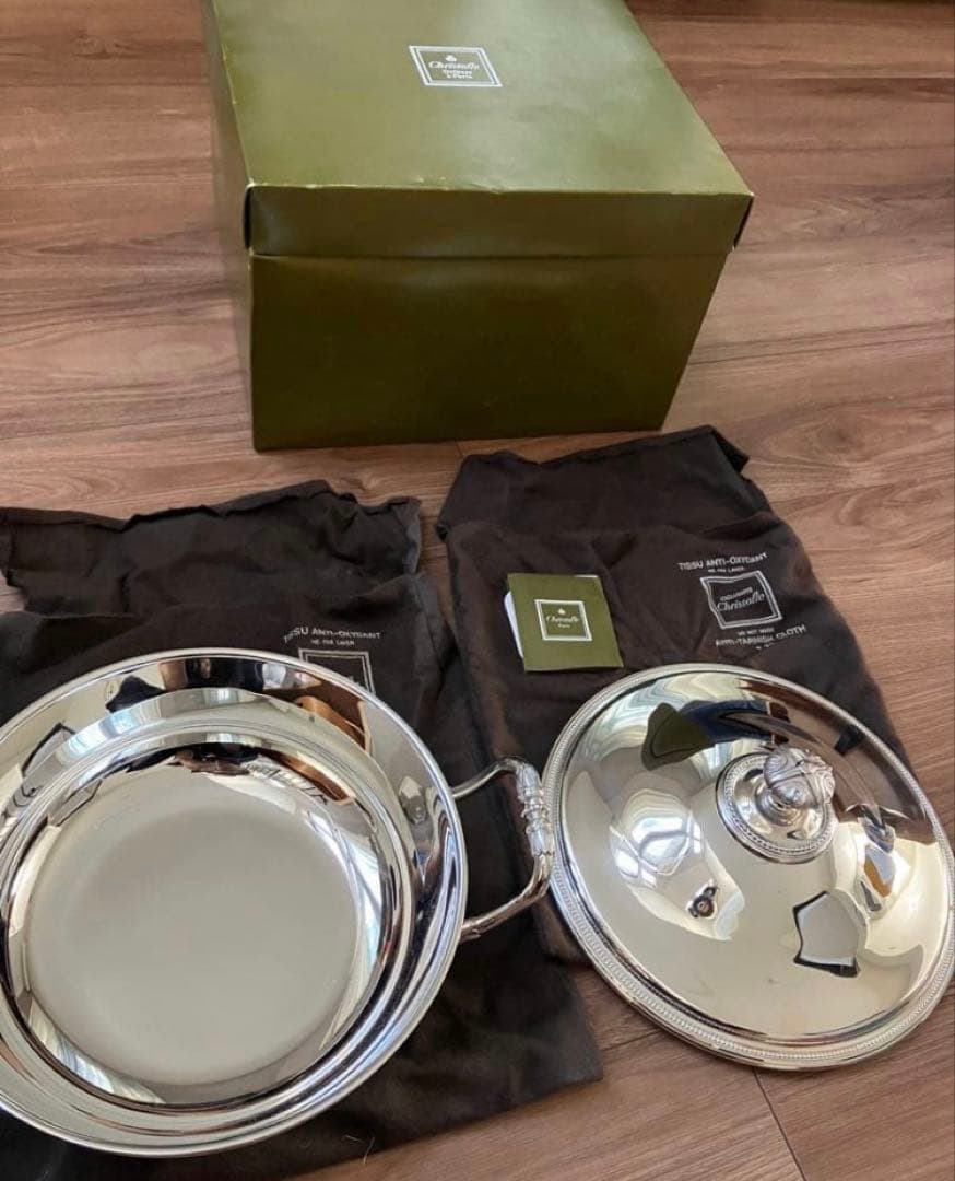 美品 新品★証明書付Christfle クリストフル 銀食器 チュリーン スープ