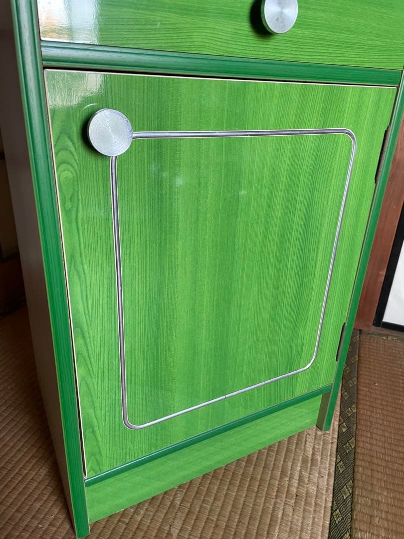 昭和 レトロ ポップ 収納タンス 飾り棚 収納棚 ポップカラー アーチ窓