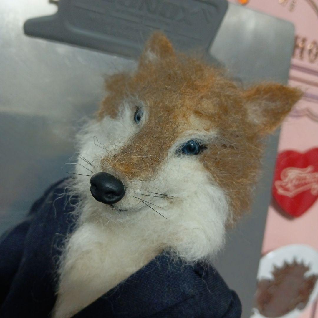 狼ドール 椅子セット スーツ 人形 オオカミ ぬいぐるみ 獣人