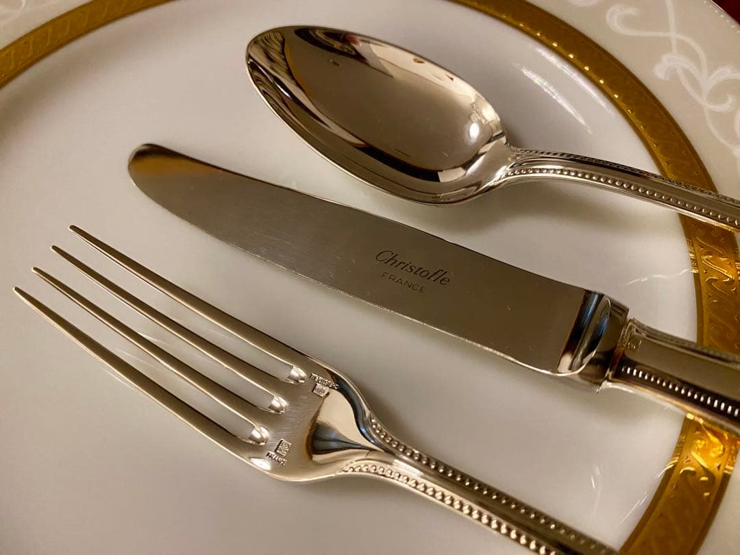 ラス1☆希少な極美品☆】クリストフル パール デザートサイズ