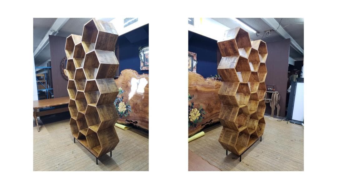 むみゅう　a17　美品　ノーチェ　NOCE　蜂の巣型　ブックシェルフ