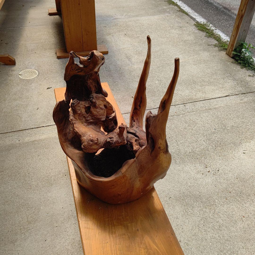 （未使用品）樹種不明　置物　インテリア　木　材木