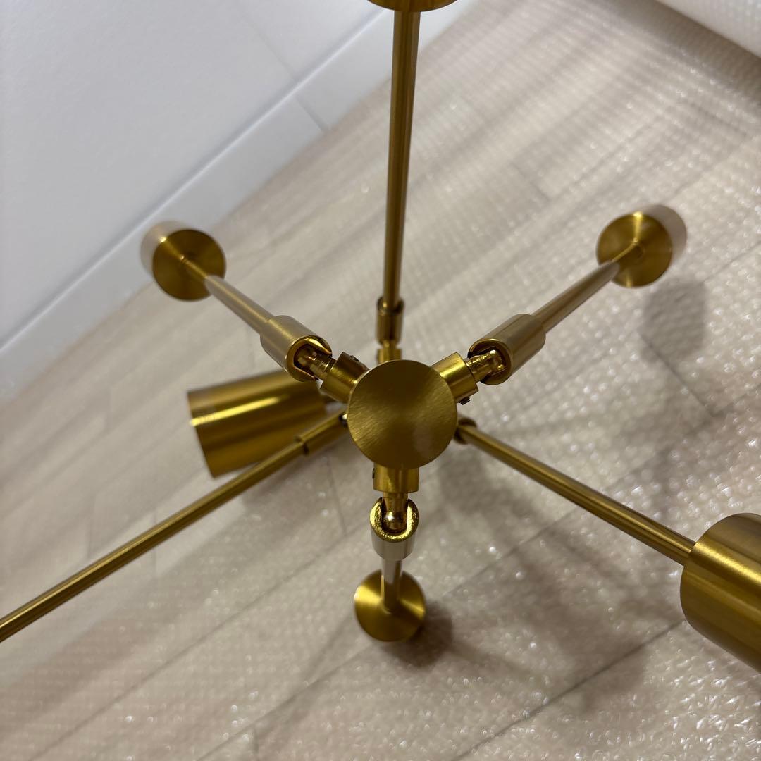 美品 インターフォルム Gradiska(グラディスカ) ゴールド　6灯