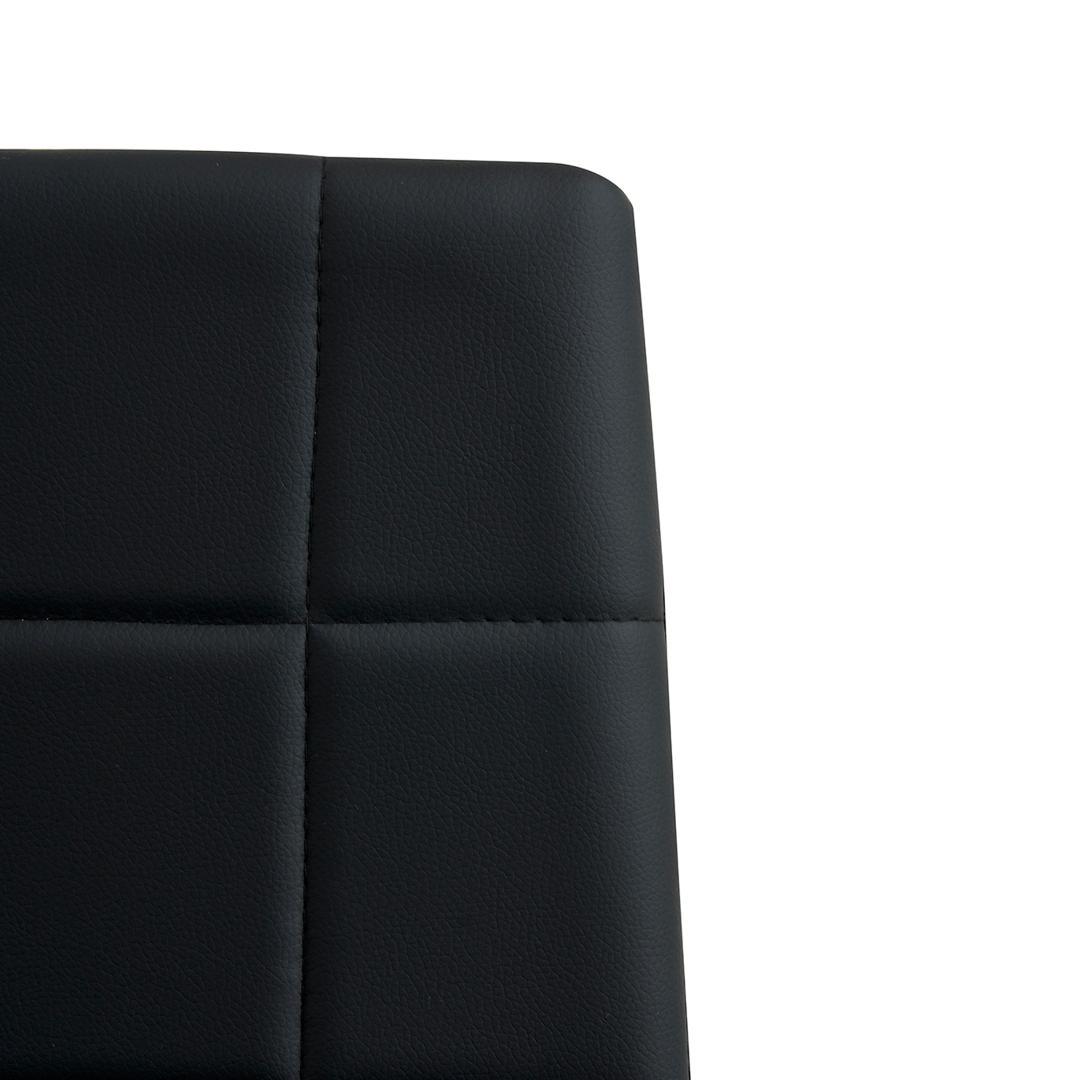 【ブラック2脚セット】PUレザーダイニングチェア ハイバック シンプルモダン
