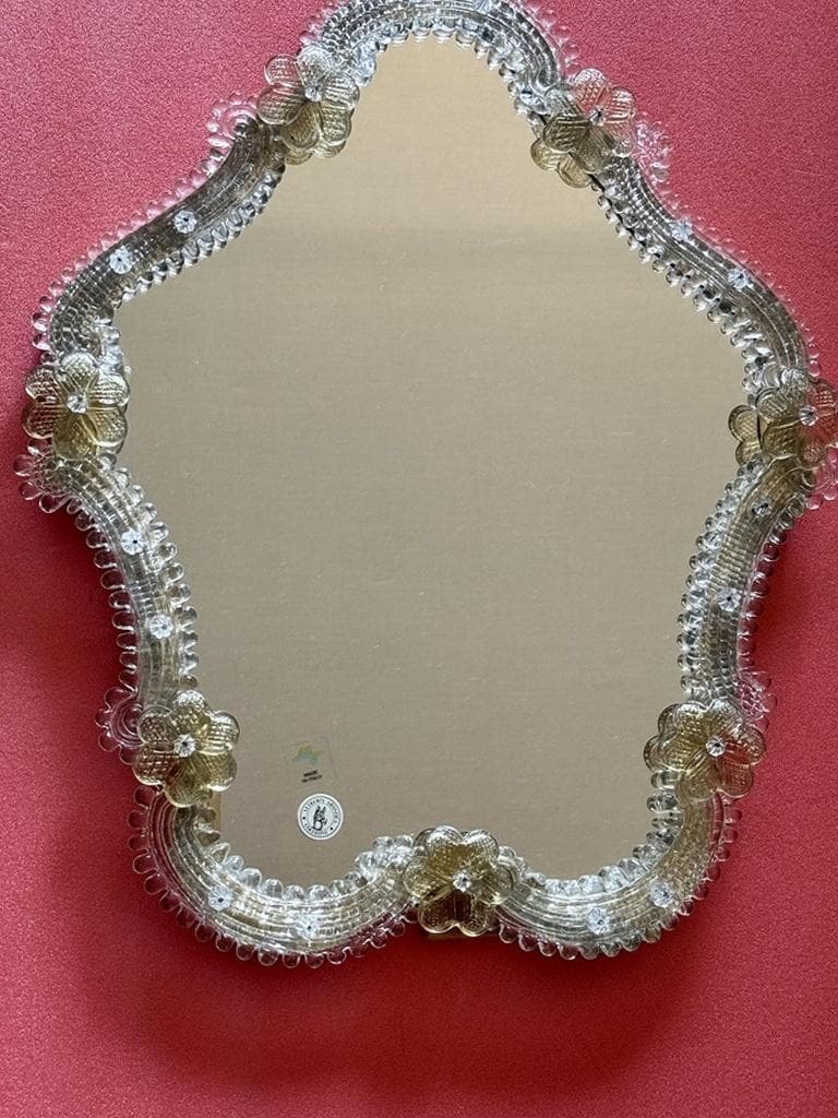 ムラーノガラス　＜Ａ＞　壁掛け・スタンドミラー　ベネチアンガラス　イタリア